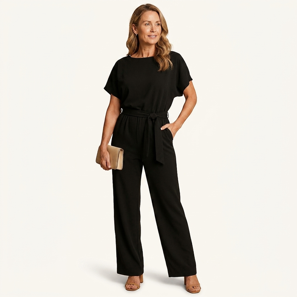 Women Jumpsuit | Fitted High-Waist Lace-Up Design