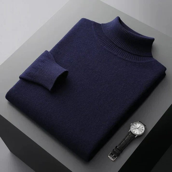 Herren Rollkragenpullover | klar geschnittene Passform