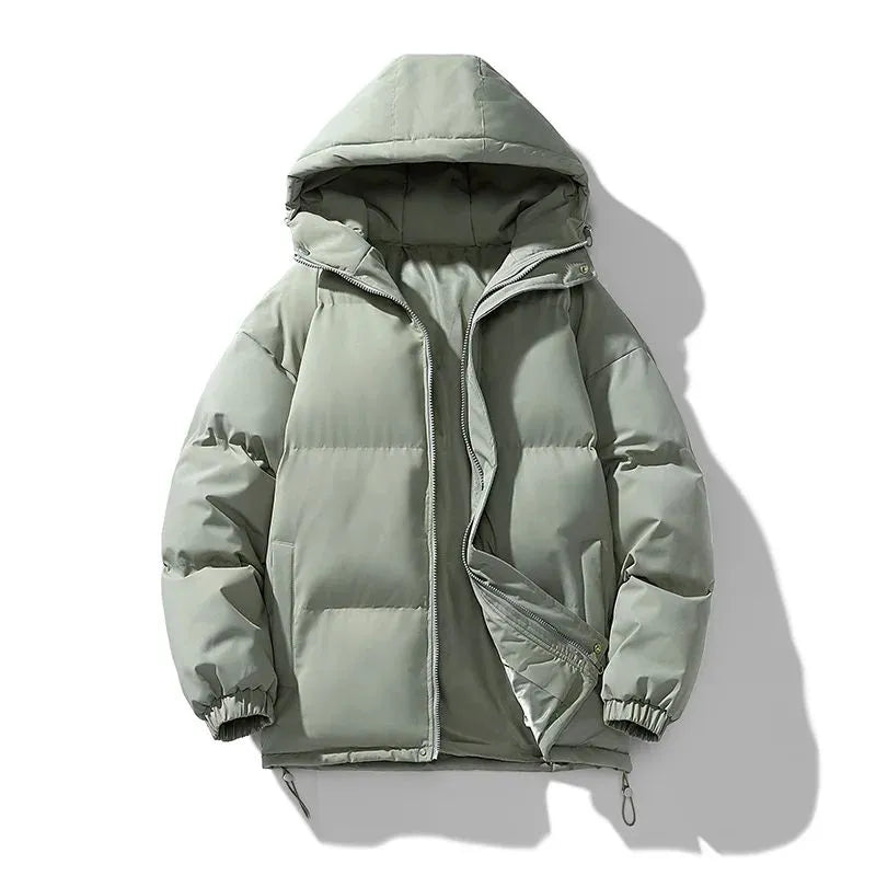 Herren-Pufferjacke mit Kapuzenaufbau | gesteppte konstruktion