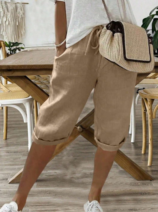 Women Drawstring Shorts | Adjustable Drawstring Relaxed Fit Design