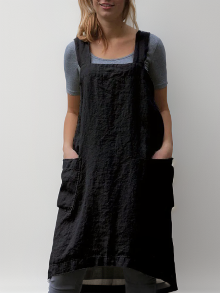 Damen Kleid | Schürzenform mit durchgehendem Taschenbereich