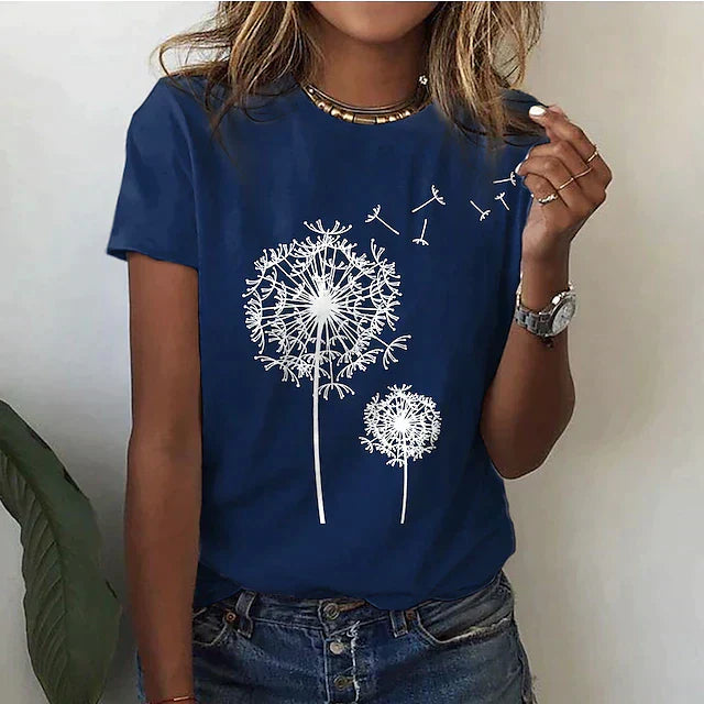 Women T-Shirt | Round Neck Short Sleeve Top Design