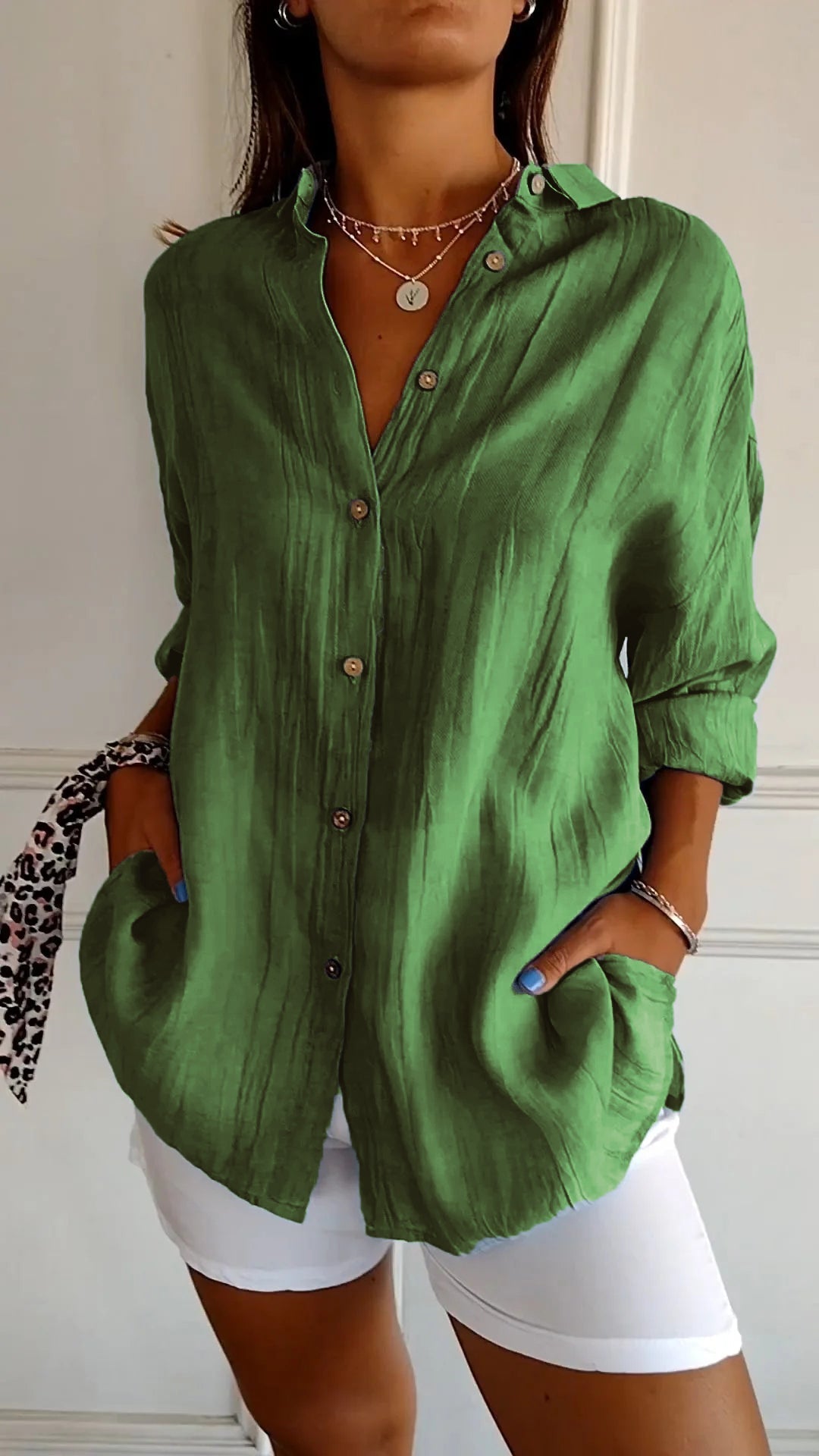 Women Button-Down Shirt | Regular Fit Front Button Closure Design