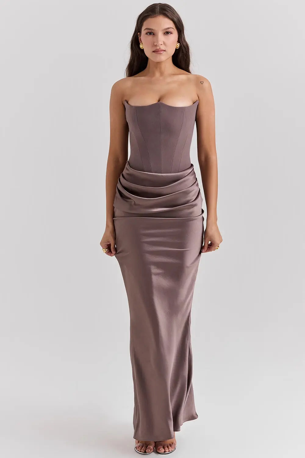 Damen Kleid | maxi Ausführung mit geradem Saum