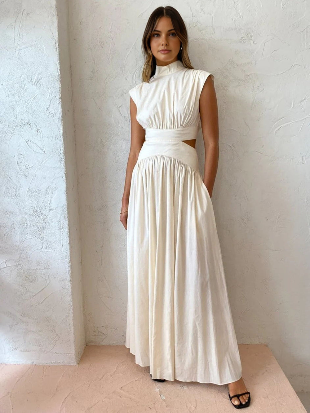 Damen Kleid | maxi Länge mit offenen Seitenpartien