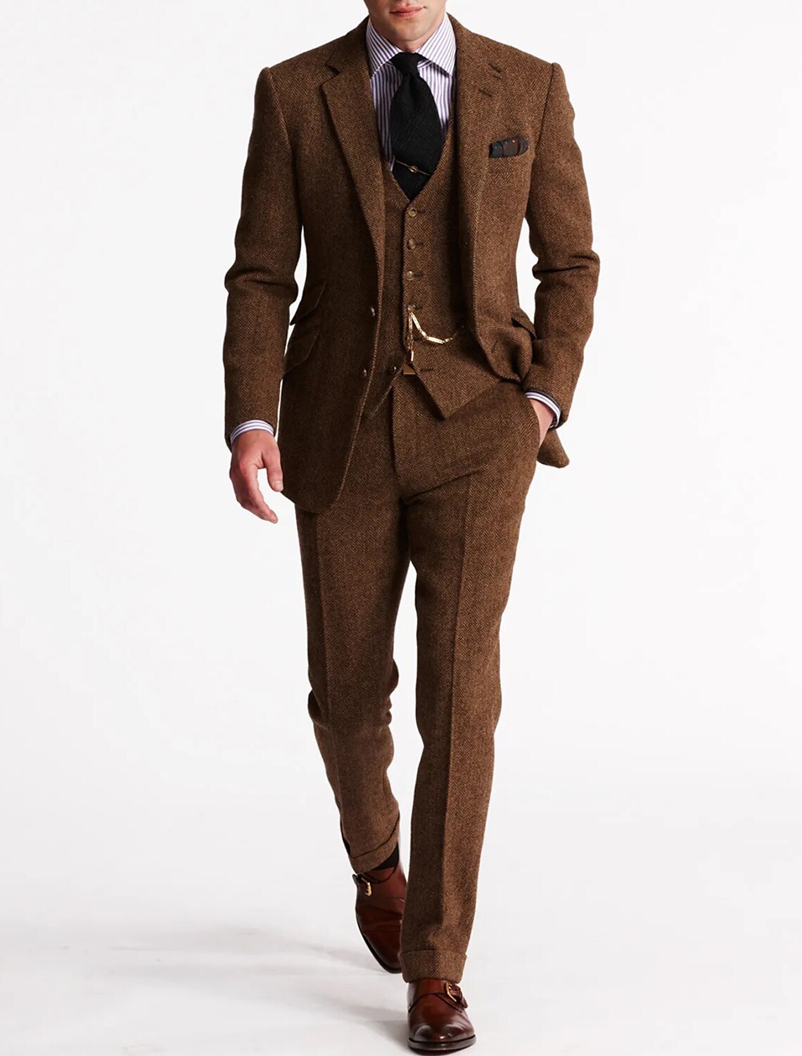 Herren-Anzug klassischer Stil | dreiteiliges Set