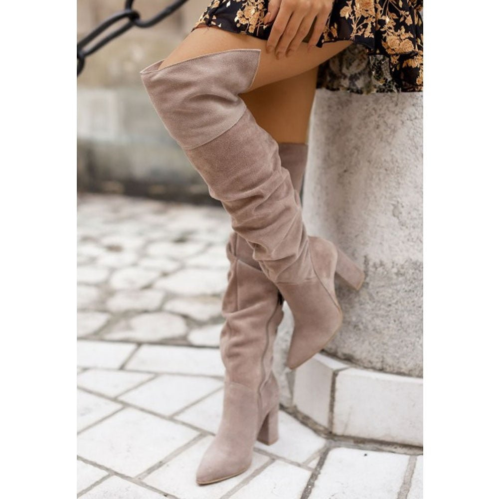Damen-Winterstiefel ohne Verschluss | kompakte Schaftform