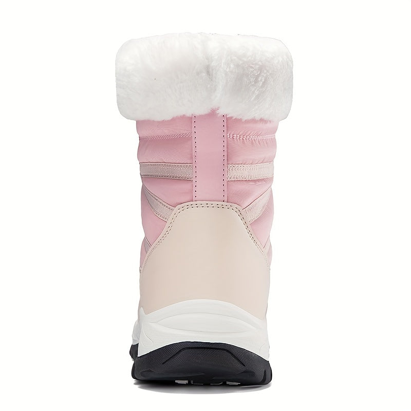 Damen Winterstiefel | Hoher Schaft geschlossene Form Profilsohle