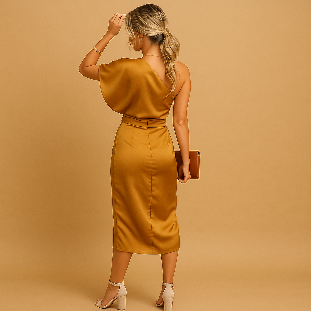 Damenkleid mit regulärer Form | Mittellange Ausführung