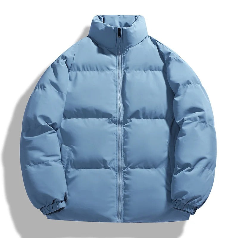 Herrenwinterjacke mit Steppstruktur | Kapuzenform