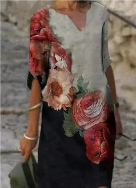 Women Dress | Mini Length Summer Wear With Graphic Print Pattern