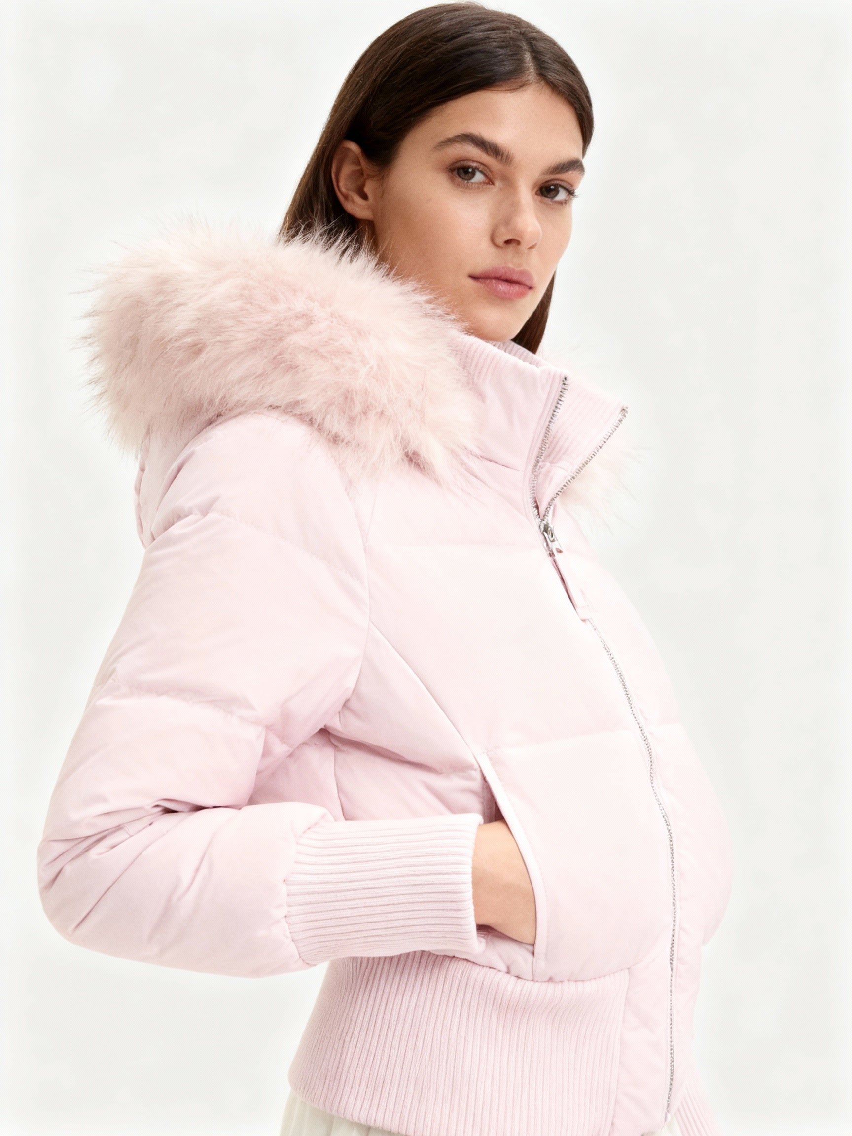 Damen Jacke | Abnehmbare Kapuze mit elastischen Bündchen