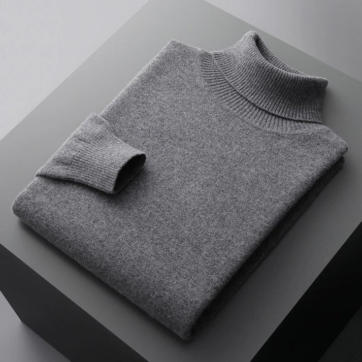 Pullover Herren | Rollkragen mit Strickstruktur