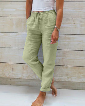 Damen Hose | Lockere Schnittform mit elastischem Bund