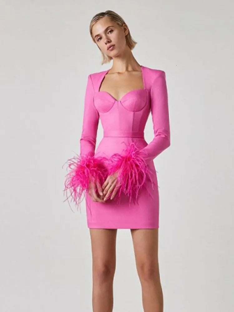 Women Mini Dress | Square Neckline Design Cut