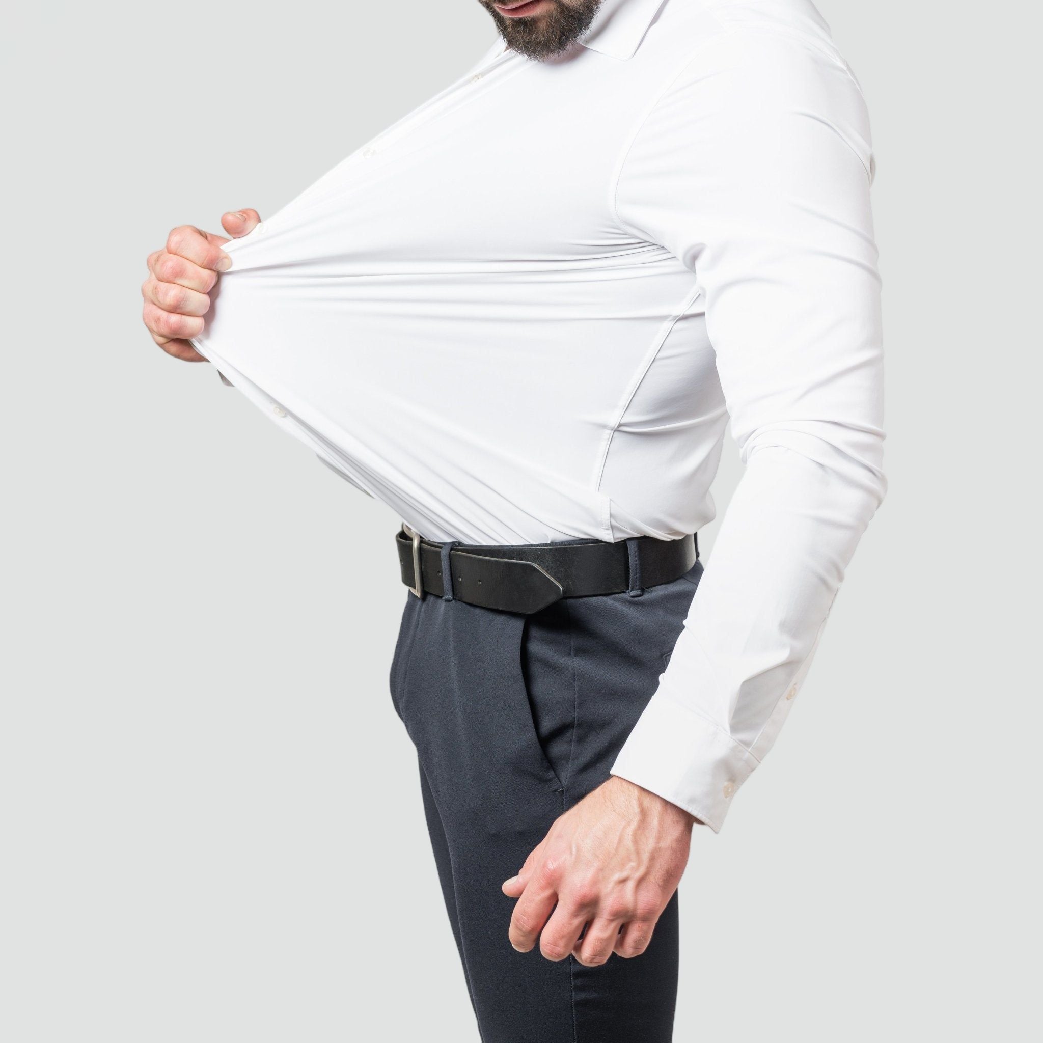 Herren Hemd | breiter Kragen mit Knopfleiste
