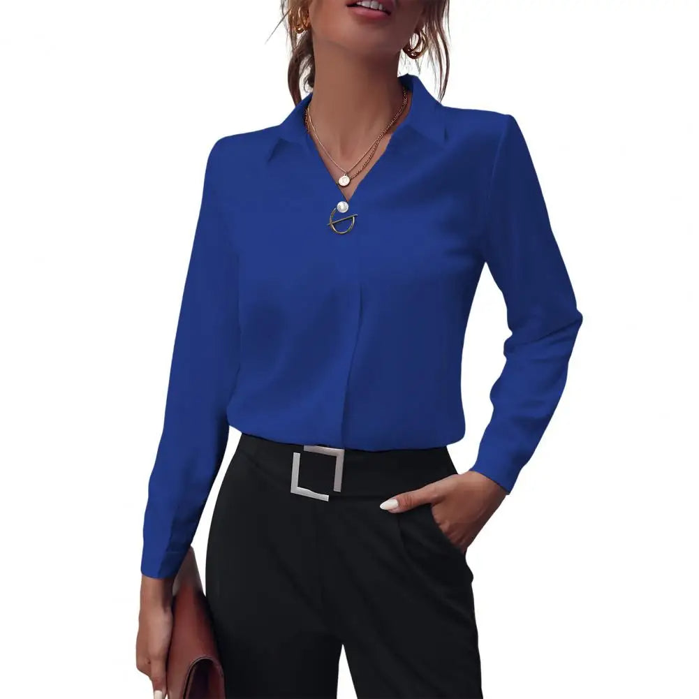 Damen Bluse | klassischer Kragen und lange Ärmel