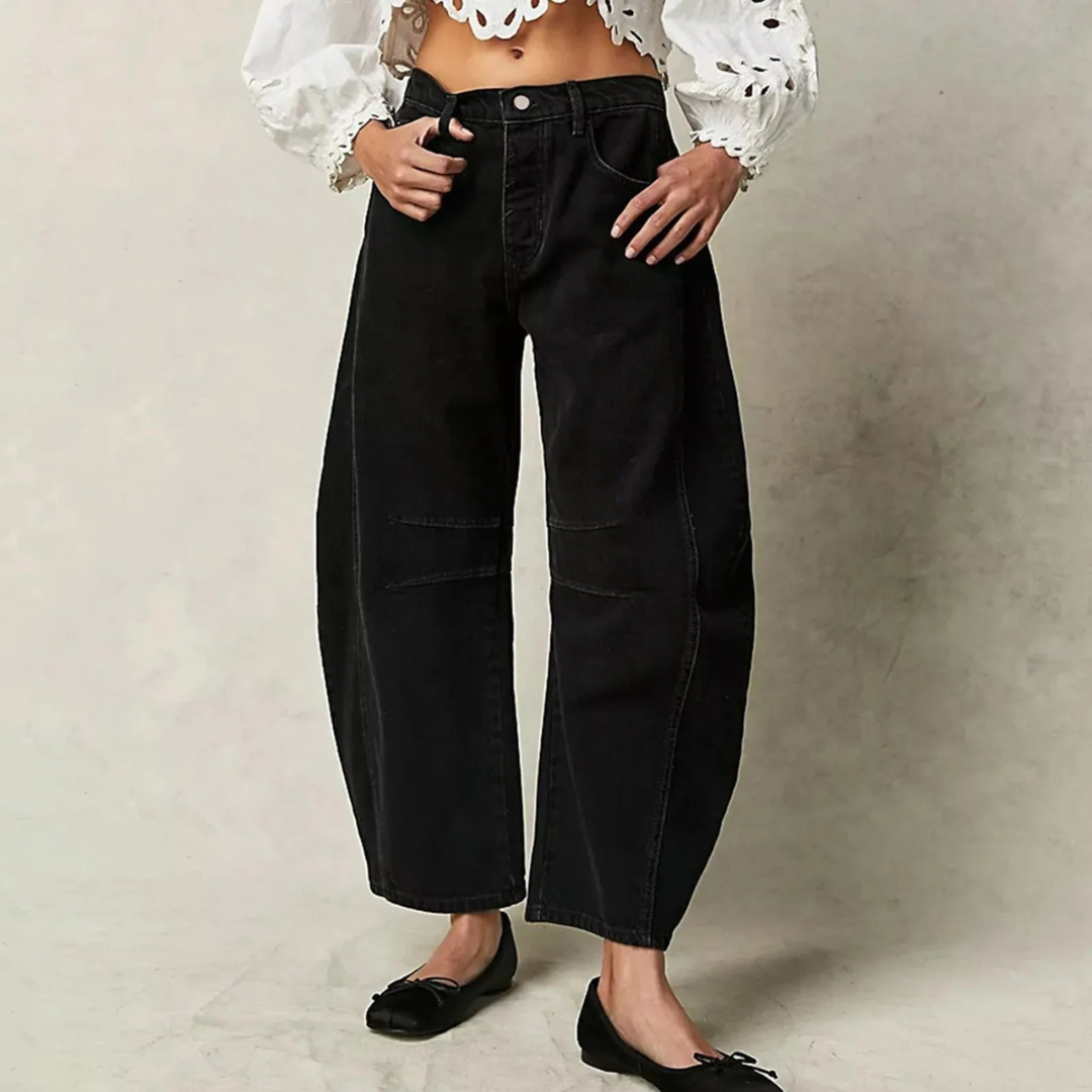 Women Jeans | Relaxed Fit High Rise Wide Leg Cut Design