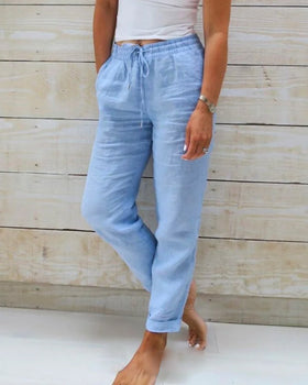 Damen Hose | Lockere Schnittform mit elastischem Bund