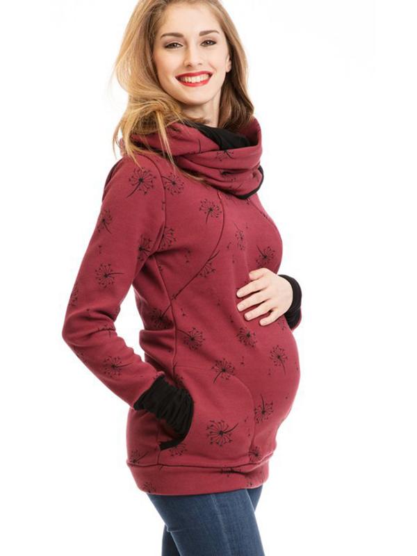 Stillpullover Damen | Kapuze mit Reißverschluss und Taschen