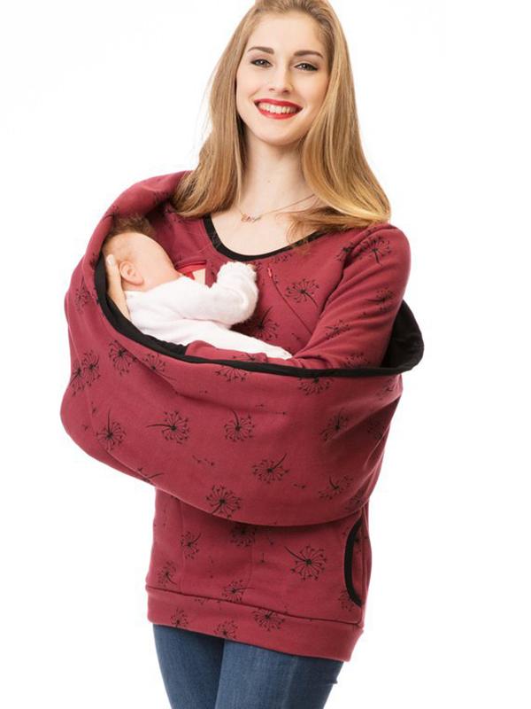Stillpullover Damen | Kapuze mit Reißverschluss und Taschen