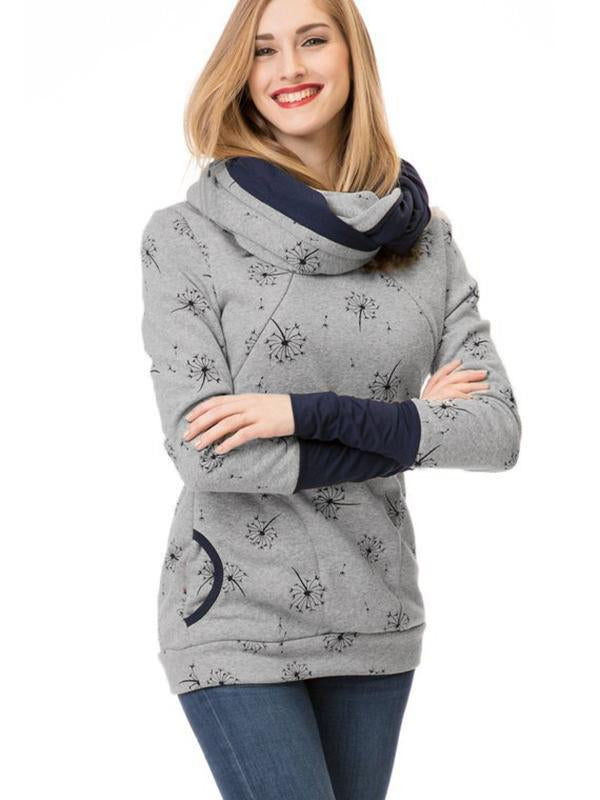 Stillpullover Damen | Kapuze mit Reißverschluss und Taschen