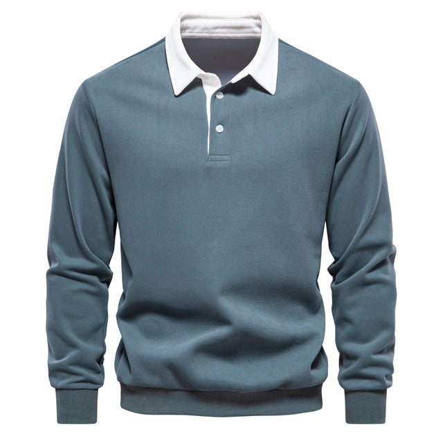 Poloshirt Herren | Klassischer Kragen mit V-Ausschnitt