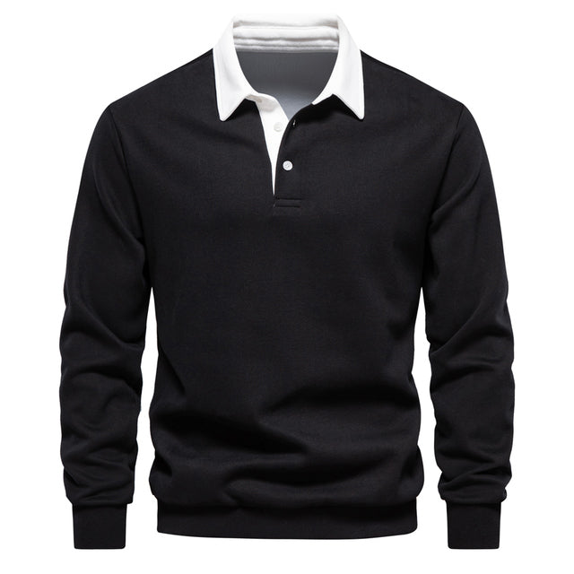 Poloshirt Herren | Klassischer Kragen mit V-Ausschnitt