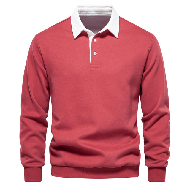 Poloshirt Herren | Klassischer Kragen mit V-Ausschnitt