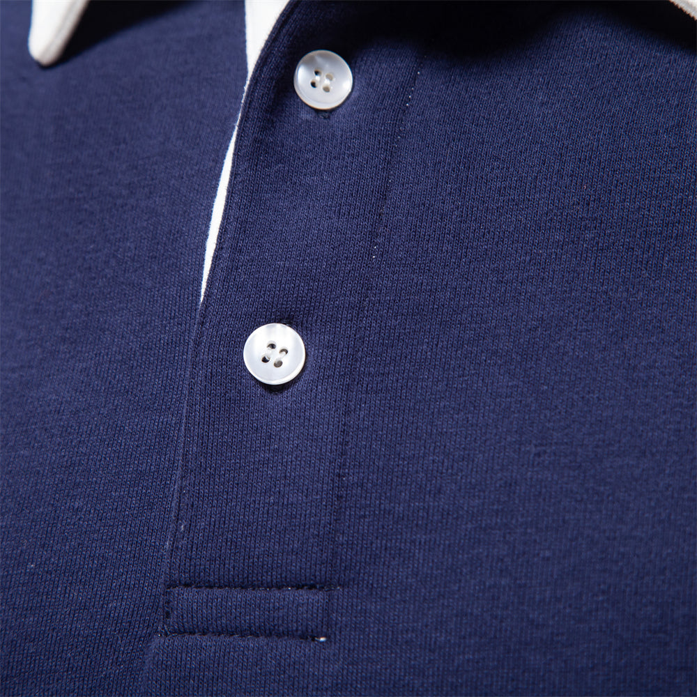 Poloshirt Herren | Klassischer Kragen mit V-Ausschnitt