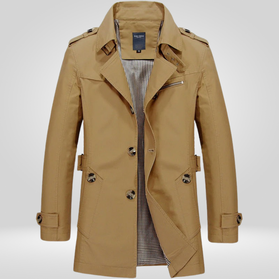 Herren Trenchcoat | Klassische Länge mit strukturierter Schnittführung