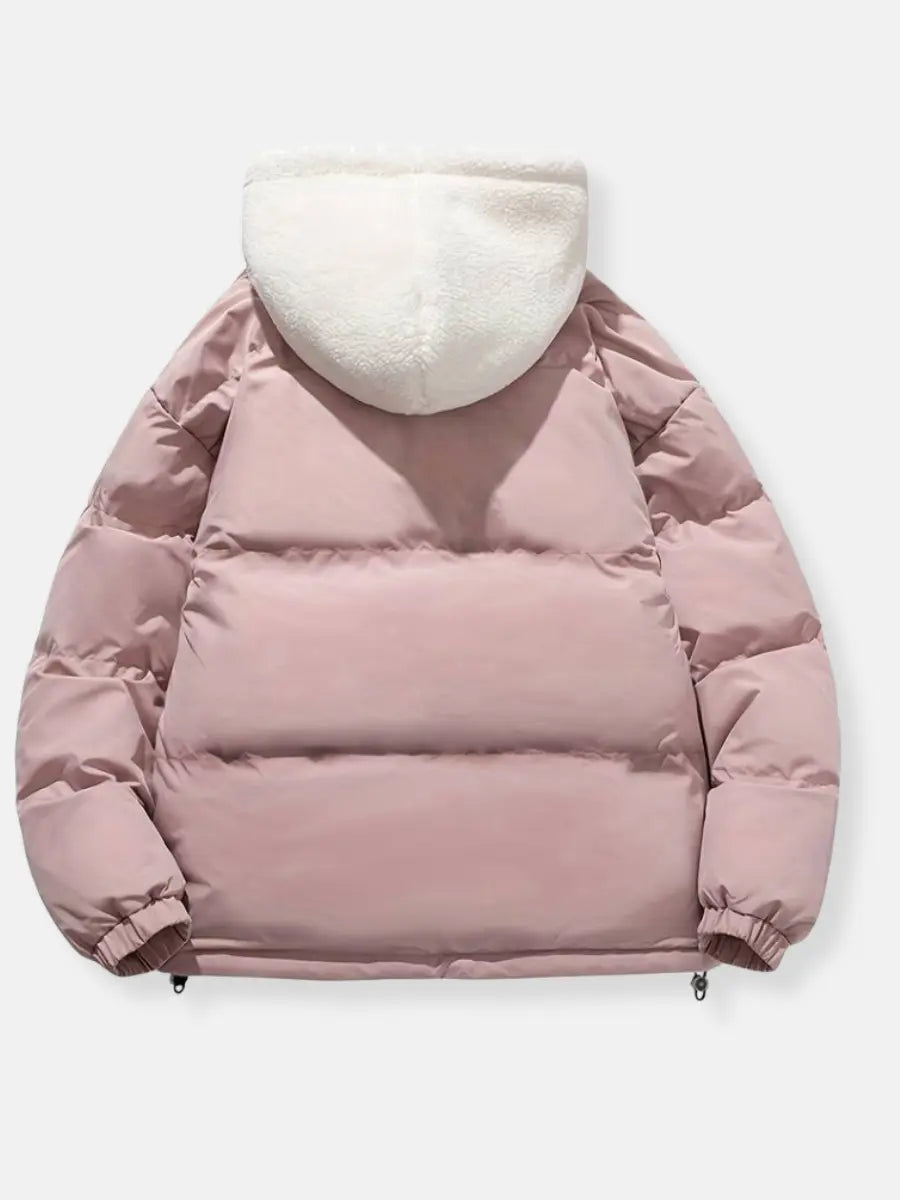 Warme Damen Winterjacke mit Reißverschluss | Mit Kapuze