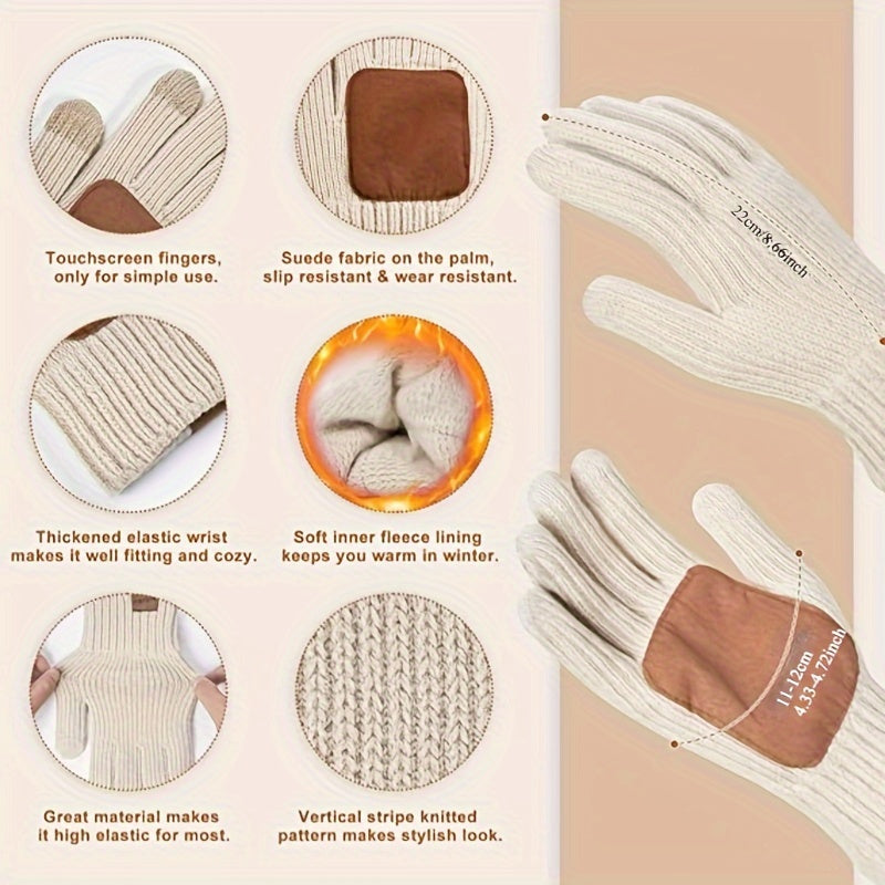 Damen Winterset | Mütze Schal Handschuhe Touchscreen Funktion