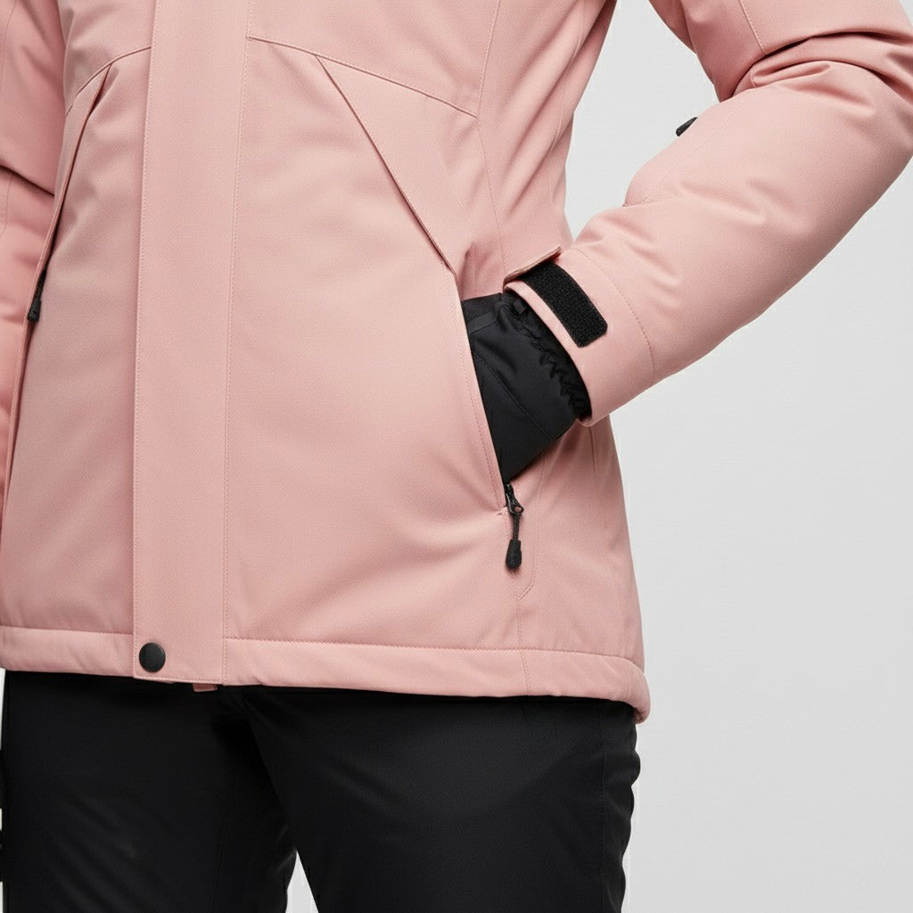 Damen Skiset | Kapuze Jacke Hose zweiteilig geschlossene Form