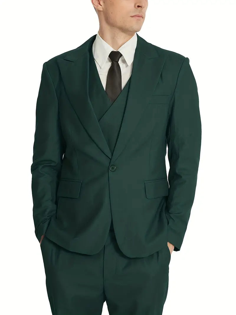 Herren Business-Set | Blazer, Weste und Hose in klarer Form