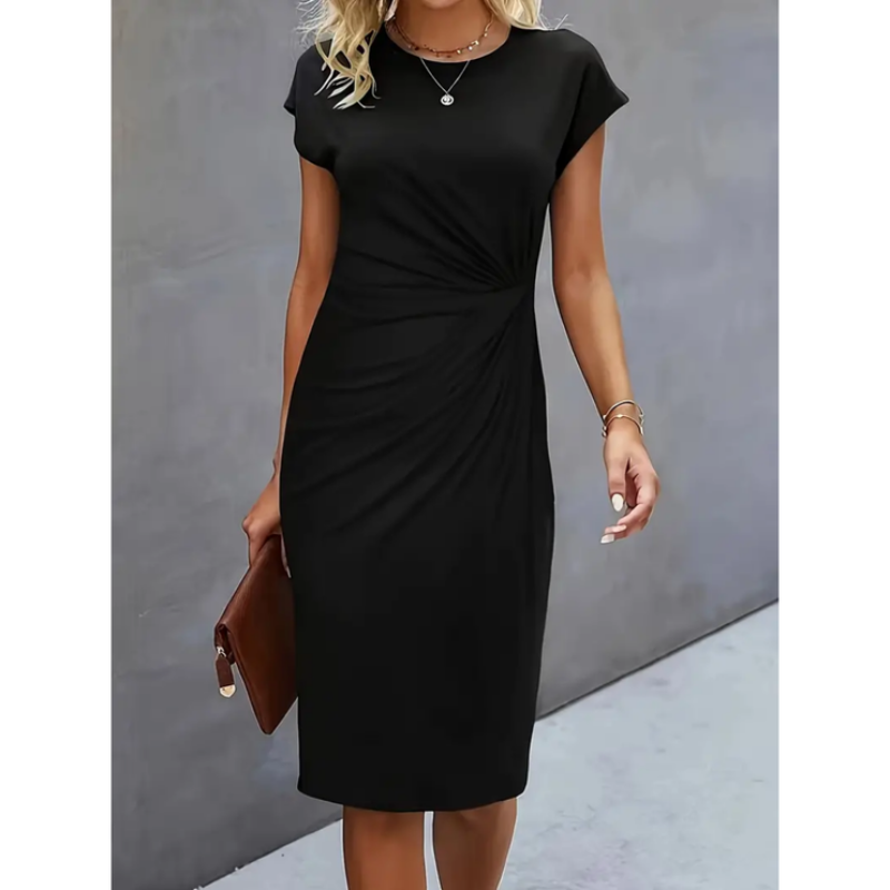 Women Dress | Short Sleeve Midi Length Cut Design