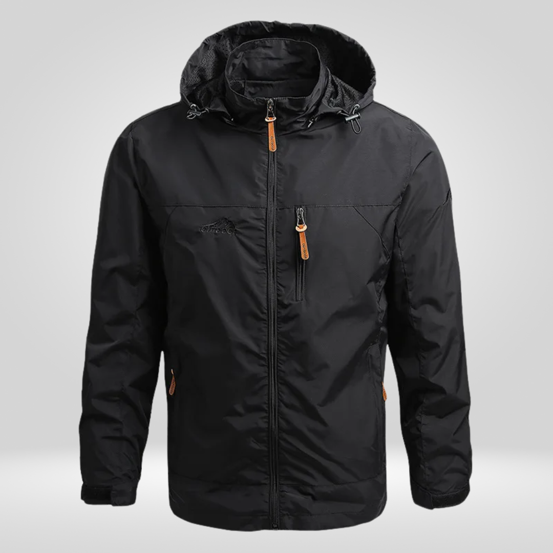 Herren Regenjacke | Schutzorientierte Form mit funktionalem Aufbau