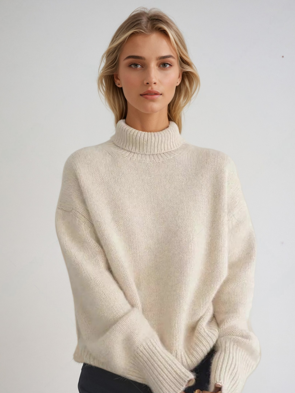 Rollkragenpullover für Damen | Normale Passform