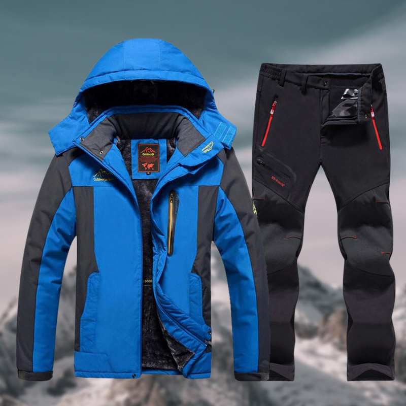 Herren Set | Zweiteilige Jacke Hose geschlossene Form Details