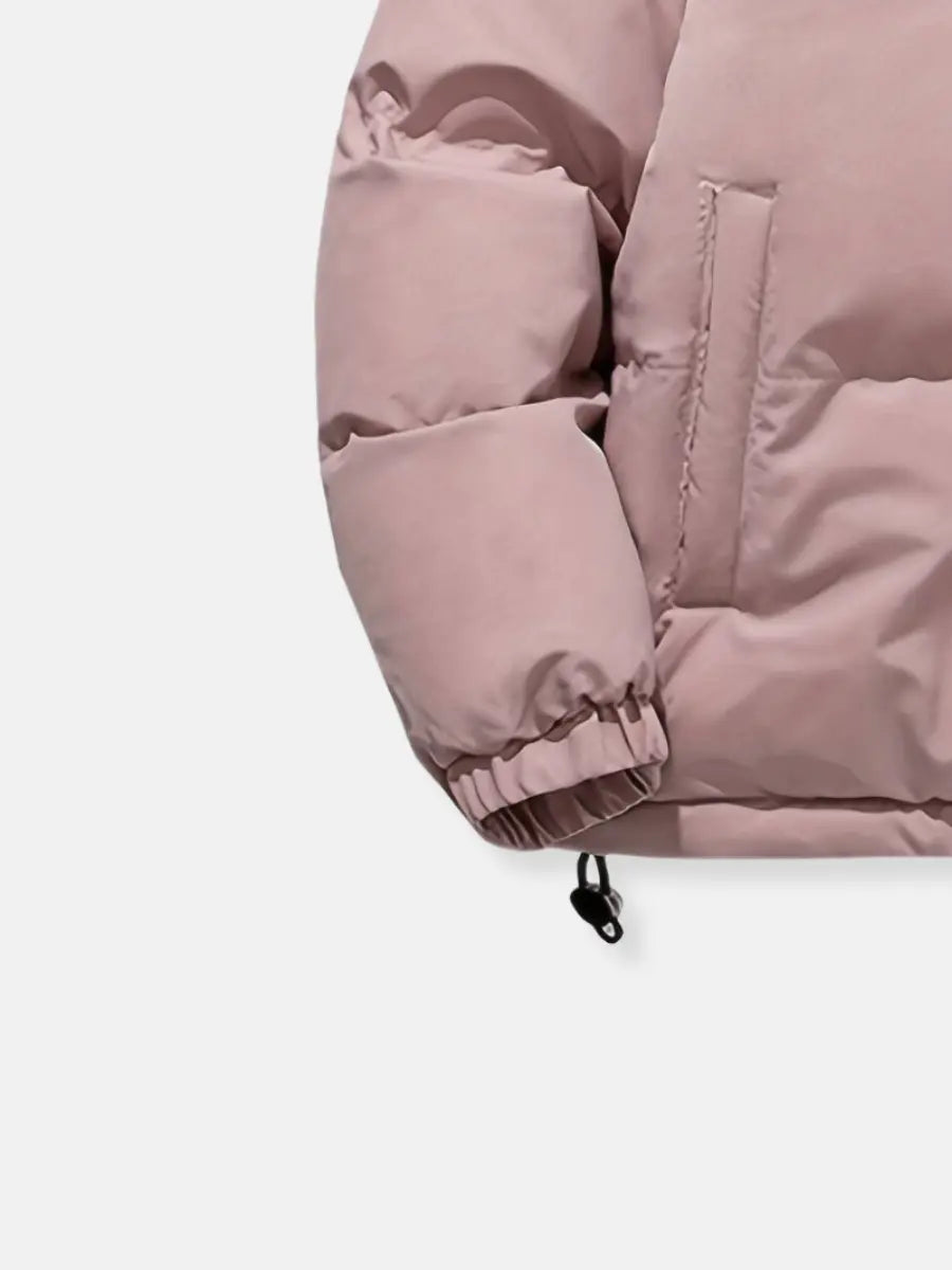 Warme Damen Winterjacke mit Reißverschluss | Mit Kapuze