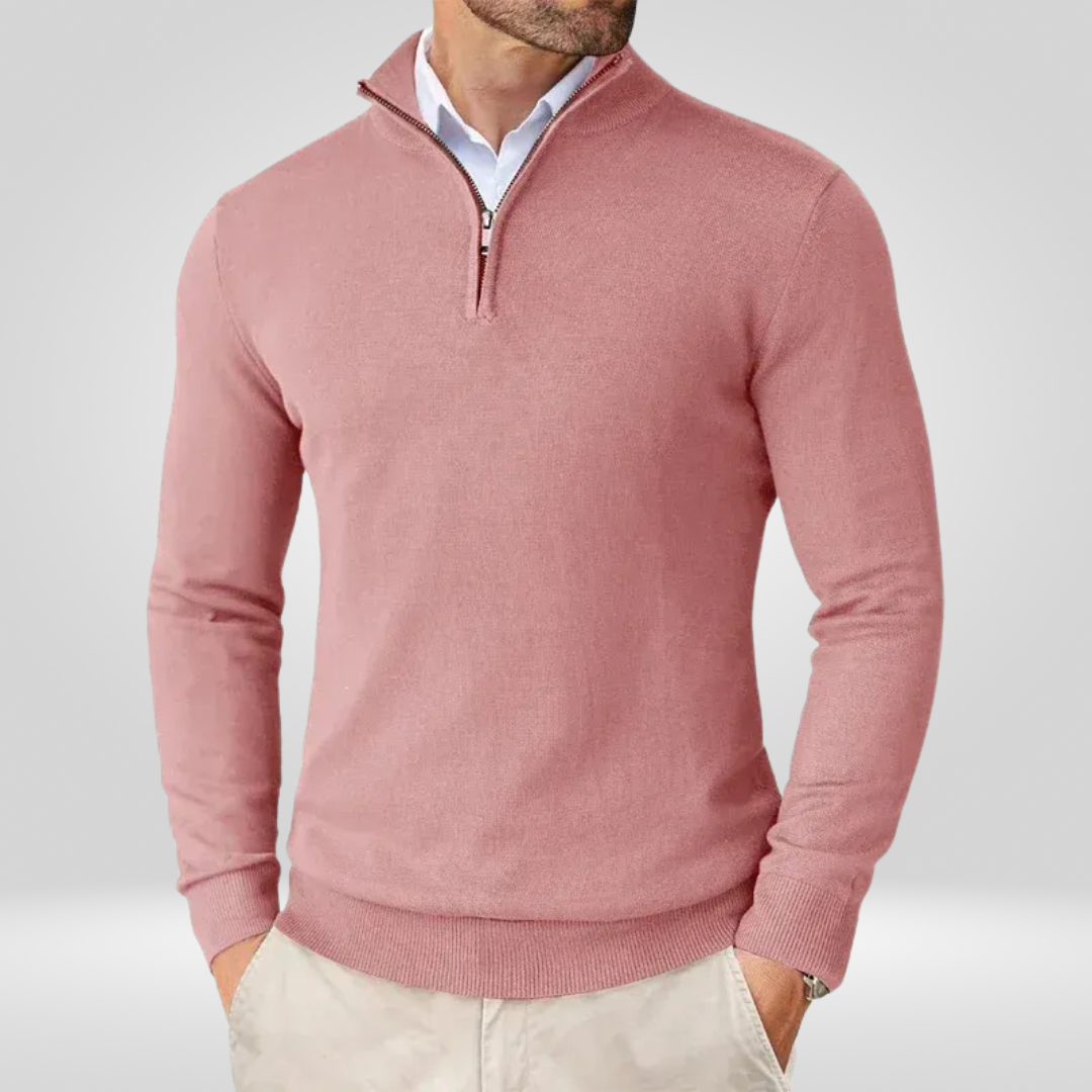 Herren Pullover | Reißverschlusskragen schmale Linienführung