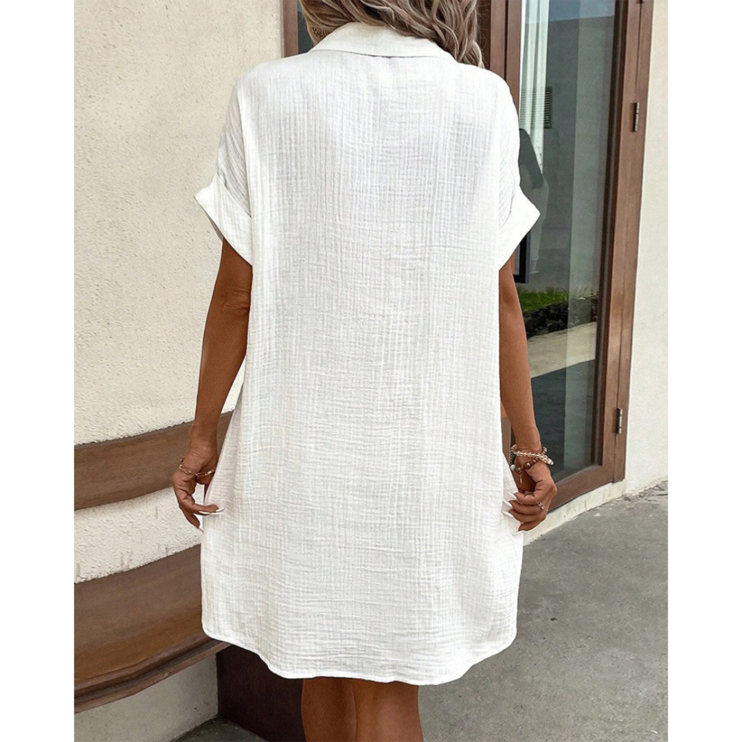 Women Shirt Dress | Relaxed Fit Midi Length