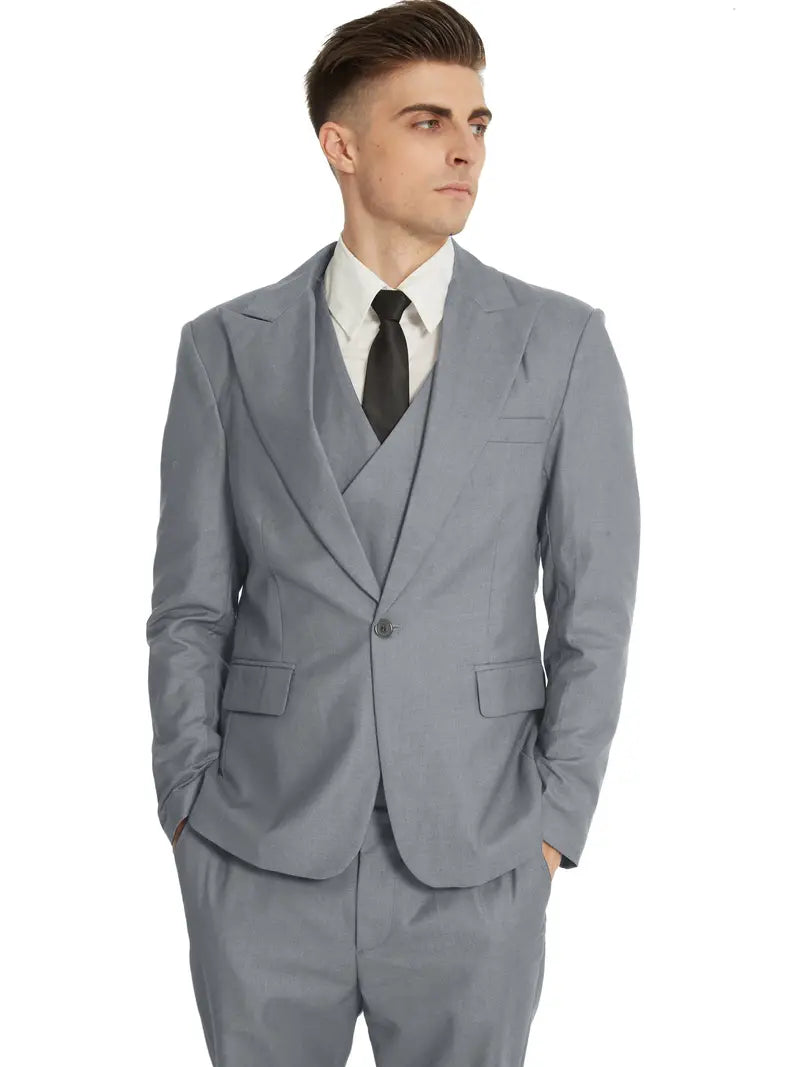 Herren Business-Set | Blazer, Weste und Hose in klarer Form