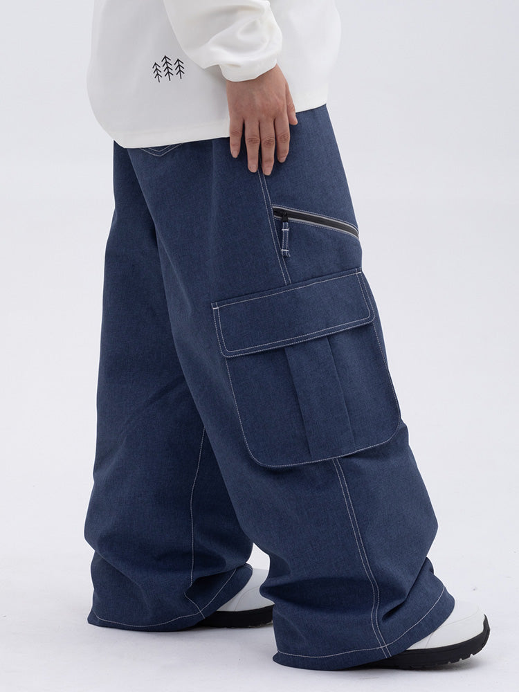 Damen Hose | Oversize Baggy Beinform mit Cargotaschen