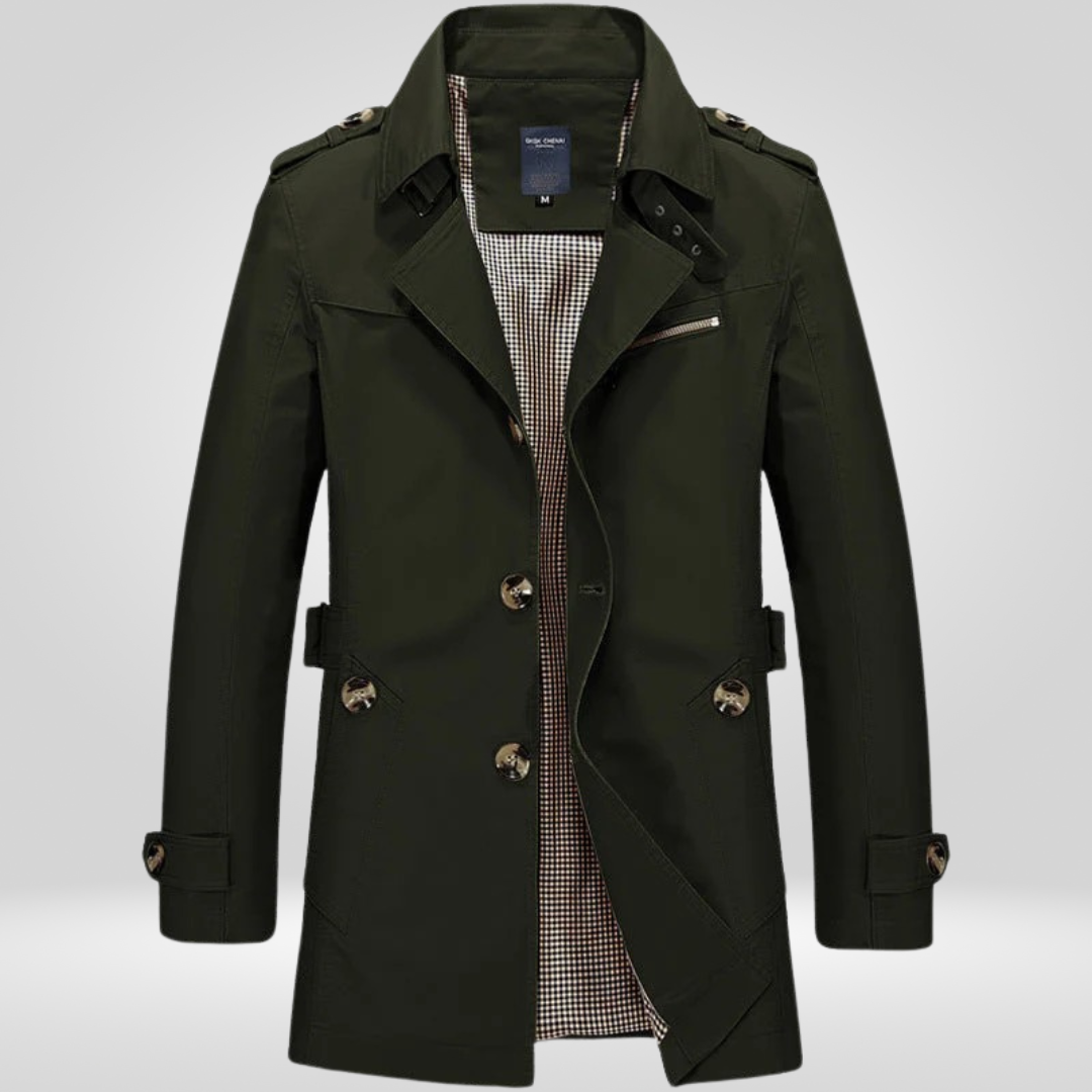 Herren Trenchcoat | Klassische Länge mit strukturierter Schnittführung