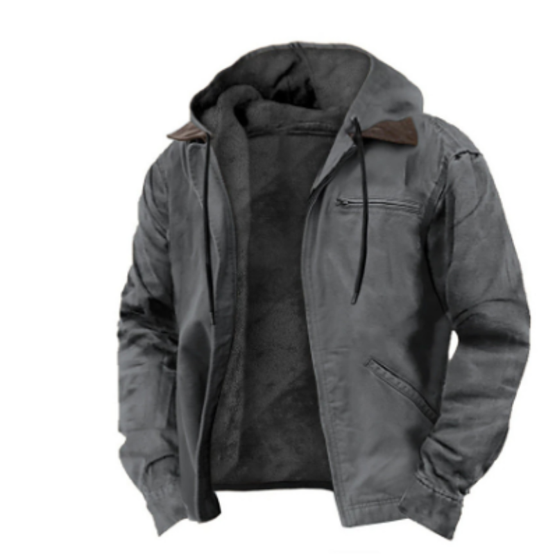 Herrenjacke mit Kapuzenform | Übergangsgeeignet