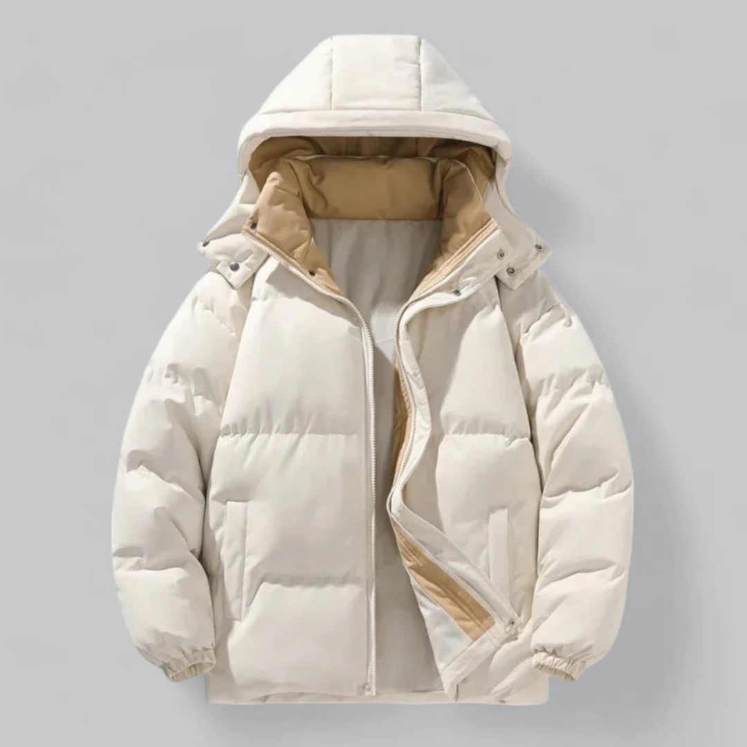 Herren-Pufferjacke mit Kapuze | winterausrichtung
