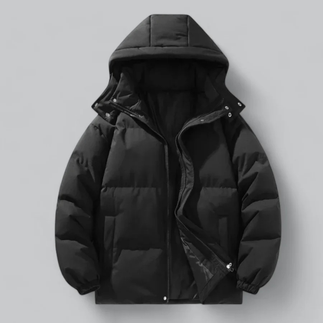 Herren-Pufferjacke mit Kapuzenaufbau | gesteppte konstruktion