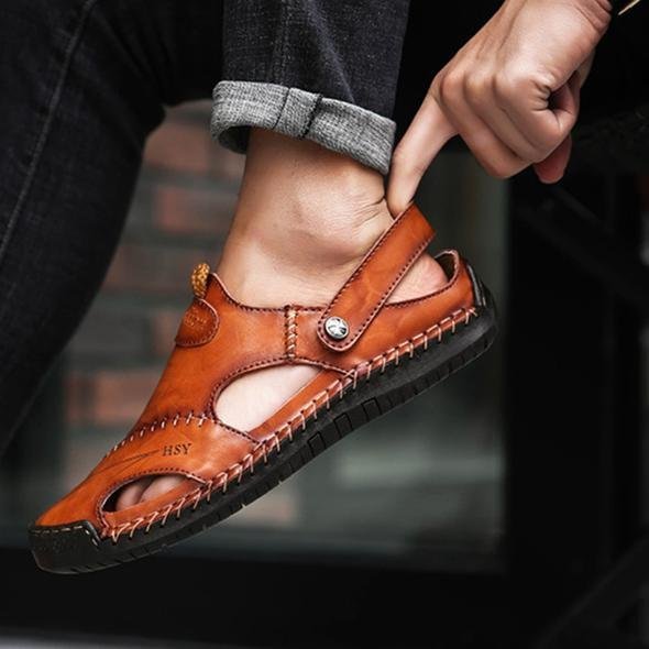 Herren Sandalen | offene Riemenform mit Fersenstütze