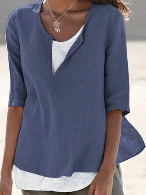 Women Blouse | Relaxed Fit Layered Silhouette Design
